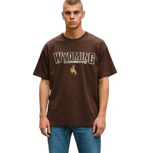 Vintage Wyoming State Cowboys College / University Graphic T-Shirt - Retro Fan